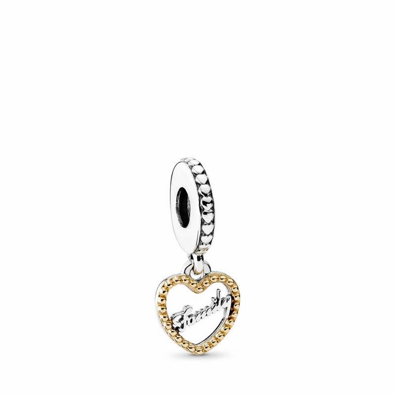 Pandora Family Script Dangle Charm - Two Tone - Canada | ID9662MO